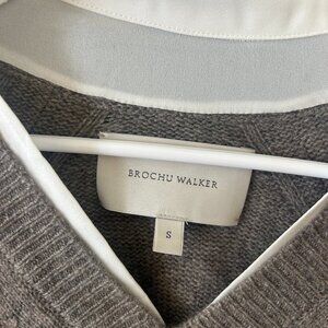 Brochu Walker The Looker Layered V-neck, Size Small, Gray